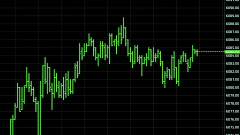 Candle stick graph chart with indicator showing bullish point or bearish point Stock Footage 83651163