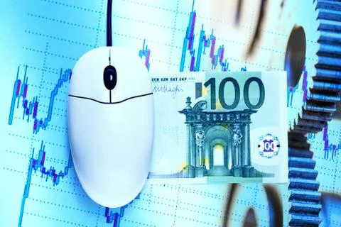Candle stick graph chart Stock Photos