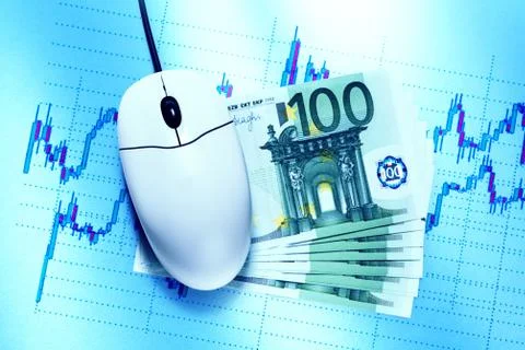 Candle stick graph chart Stock Photos