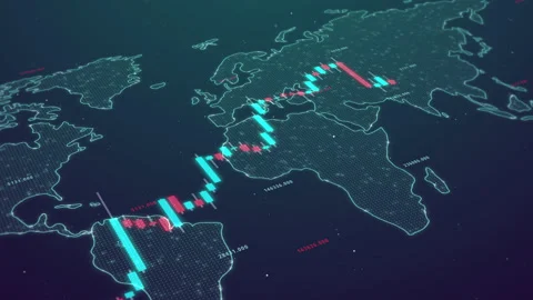 Candle stick graph chart of stock market forex trading, financial investment Vídeos de archivo 157287791