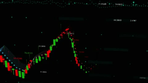 Candle stick graph chart of stock market investment trading Stock Footage 171594926