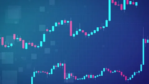 Candle stick graph chart of stock market forex trading, Bullish point 스톡 동영상 219552468