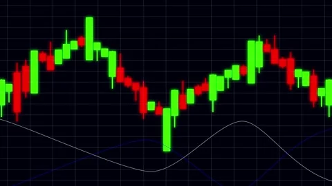 Candle stick graph chart of stock market investment trading. Stock Footage 245489166