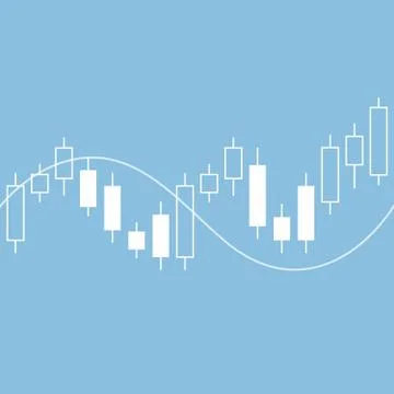 Candle stick graph chart of stock market Stock Illustration