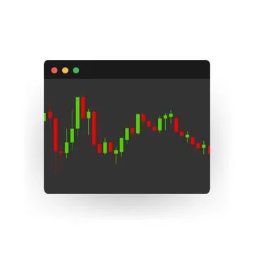 Candle stick graph chart of stock market investment trading. 库存插图