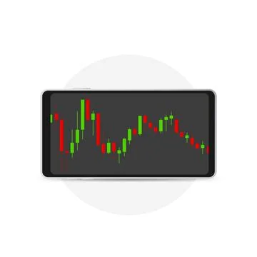 Candle stick graph chart of stock market investment trading. Vector illustrat Stockillustratie