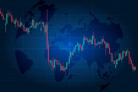 Candle stick graph chart. Stock market investment trading diagram. Stock Illustration