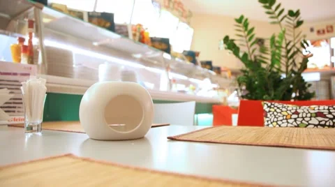 Candle on the table Stock Footage 8574932