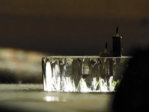 Candle on the table Stock Photos