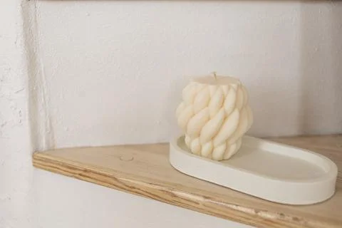 The candle is on the table Stock Photos