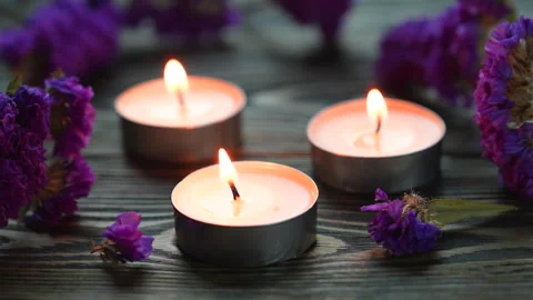 Candle. Tea Lights Candle. Mini Tealight candles for home decoration Stock Footage 244798667