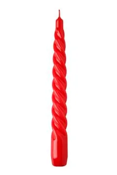 Candle twisted red Stock Photos