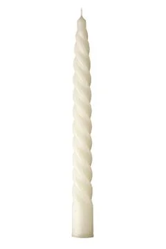 Candle twisted white Stock Photos