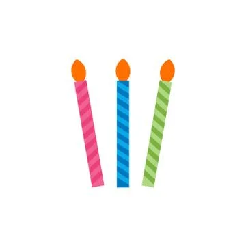 Candle vector design template illustration Stock Illustration