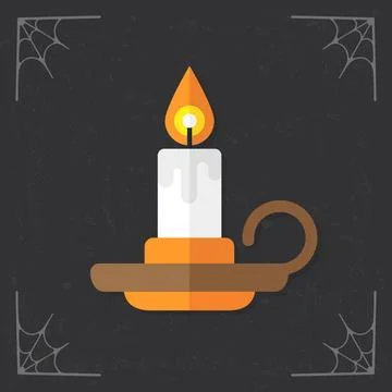 Candle vector halloween icon Stock Illustration