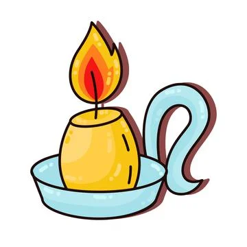 Candle vector icon Illustrazione stock