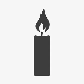 Candle vector icon isolated on white background Stock Illustration