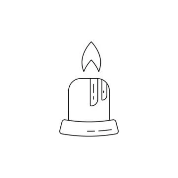 Candle vector icon in trendy flat style, christmas candle icon Stock Illustration