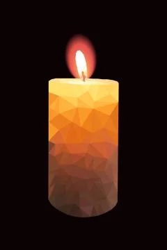 Candle vector illustration of many triangles Stock Illustration