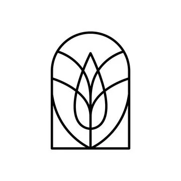 Candle vector line art logo design Elegant Spa Icon. Soothing Light Symbol for 스톡 일러스트