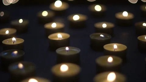 Candle warm lights Stock Footage 82683621