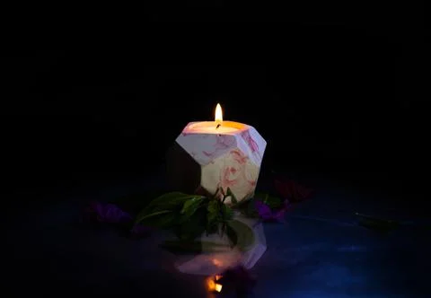 Candle on the water 스톡 사진