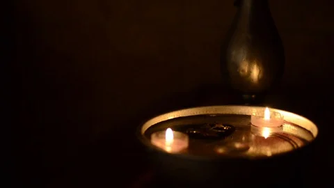 Candle water relaxing Video stock 129804905