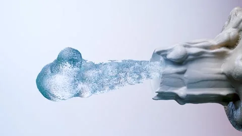 Candle with water splash flame, ecological, 3d render Stock Footage 261066836