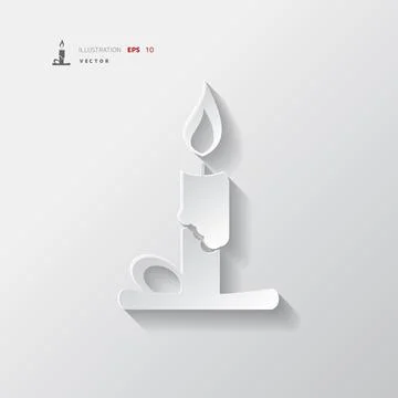 Candle web icon. Application button. Stock Illustration
