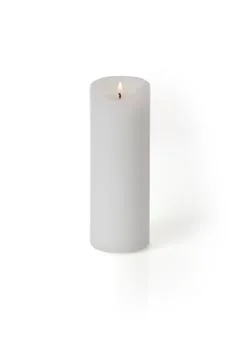 Candle on white Stock Photos