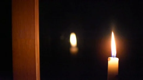 Candle in the Window Stock Footage 73307563