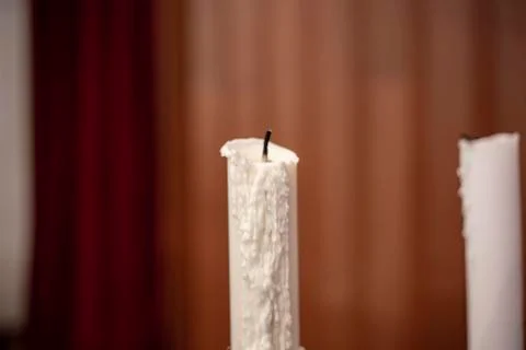 Candle without fire Foto stock