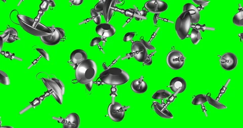 Candleholders Falling slow motion animation 3d Stock Footage 241632121