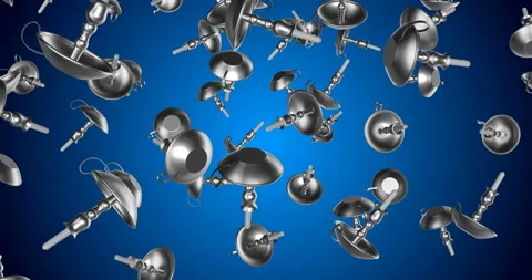 Candleholders Falling slow motion animation 3dv Video stock 241657827