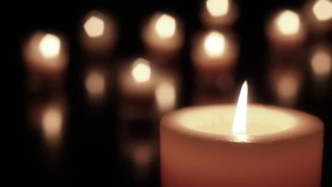 Candlelight 6 Stock Footage 82593953