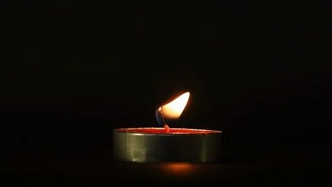 Candlelight in black background Stock Footage 114018668
