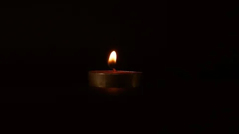 Candlelight in black background Stock Footage 114046118
