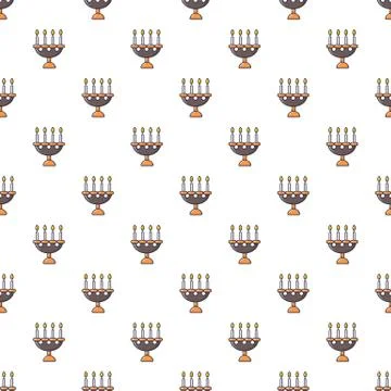 Candlelight candlestick pattern seamless Stock Illustration