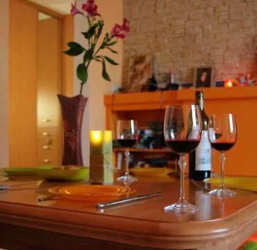 Candlelight dinner 스톡 사진