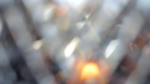 Candlelight flickering in crystal, abstract background Stock Footage 126838312
