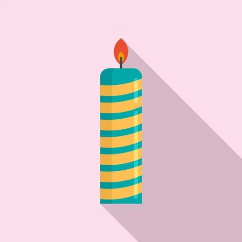 Candlelight icon, flat style 스톡 일러스트