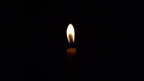 Candlelight, in space on black background Stock Footage 124516088
