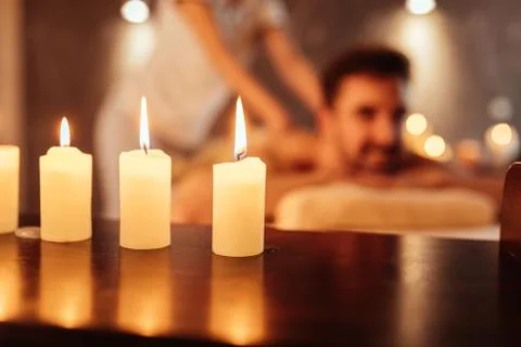 Candlelit therapy Stock Photos