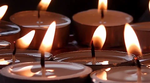Candles-7 Stock Footage 34356317