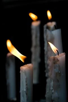 Candles in the altar Stock Photos