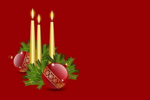 Candles and balls Stock Illustration