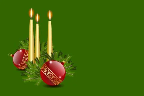 Candles and balls Stock Illustration