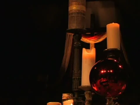 Candles and Cross Stock Footage 9855835