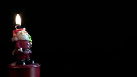 Candles and gift box Stock Footage
