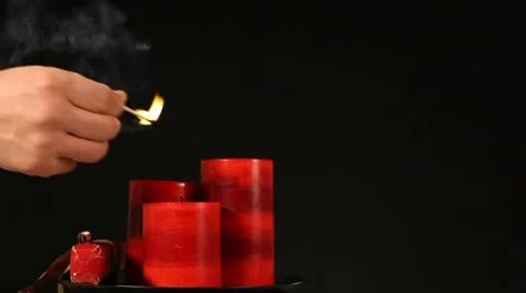 Candles and Gift Stock Footage 10572857